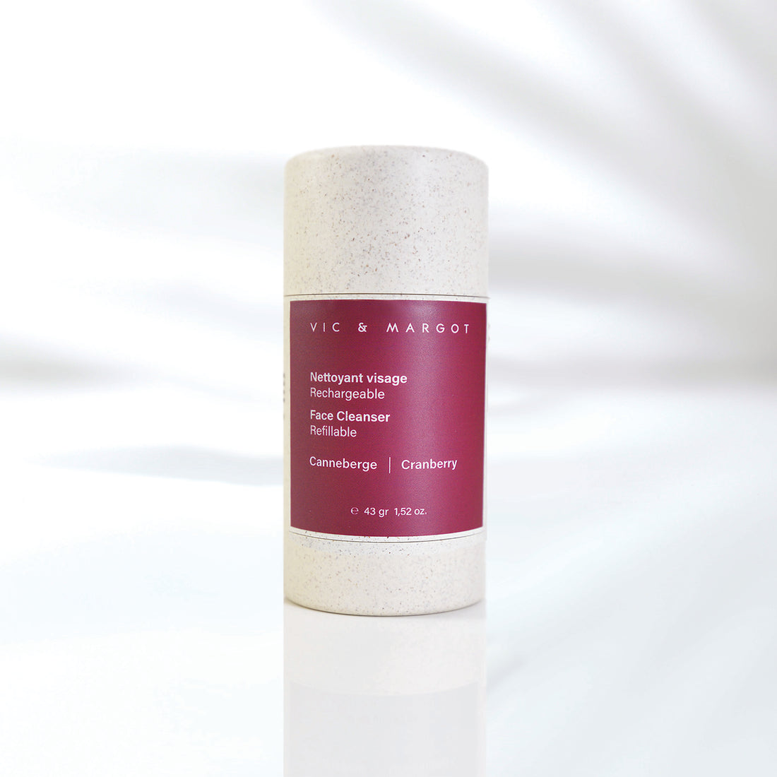 Tube nettoyant visage solide Canneberge